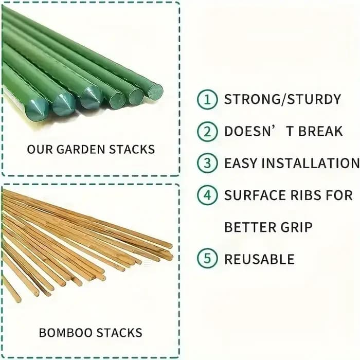 30 tiges de support épaisses pour plantes de tomates
