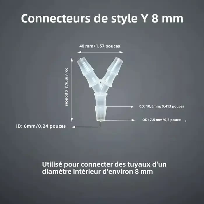 Connecteur en T pour tuyau