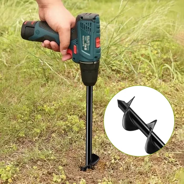 Tarière de jardin manuelle et électrique pour creuser des trous