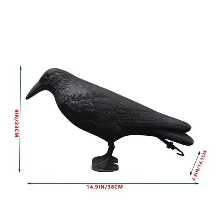 Décoration Jardin extérieurSimulation corbeau noir répulsif d'oiseaux lutte antiparasitaire