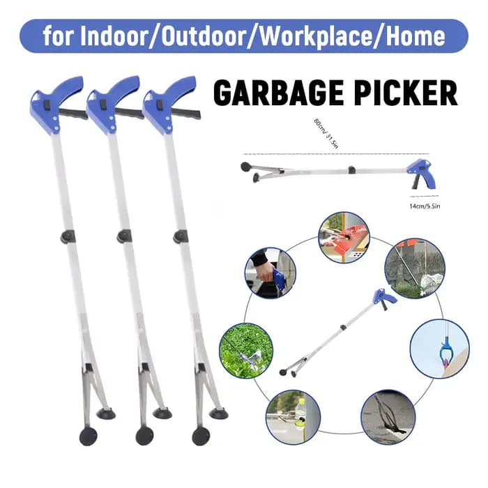 1-3 PIÈCES Outil de ramassage de feuilles et de déchets pliable avec ventouses en caoutchouc robustes pour intérieur/extérieur/maison