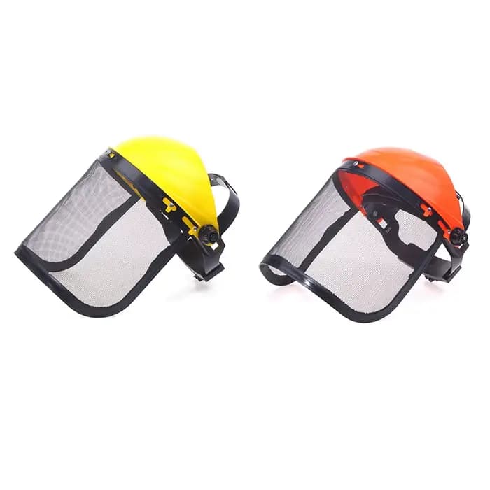 Casque de sécurité pour débroussailleuse avec masque de protection intégral en maille pour la forêt