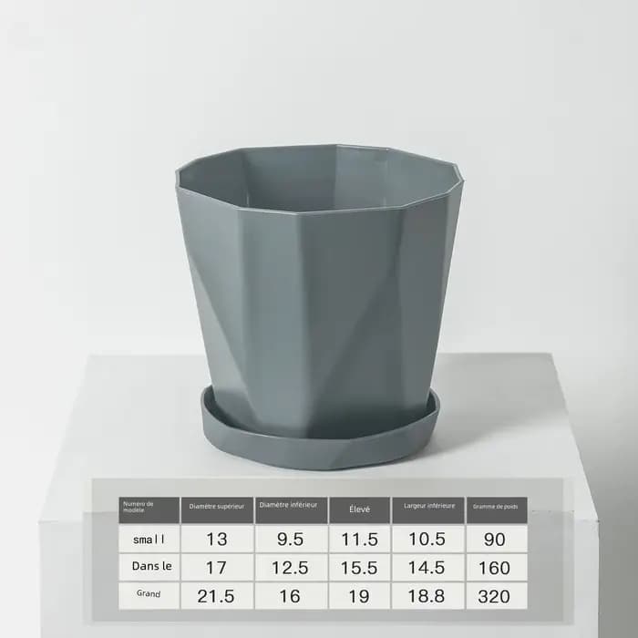 Pots de fleurs en plastique pour intérieur et extérieur