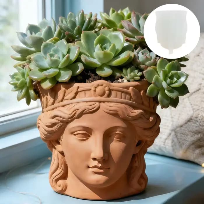 Moule en silicone pour pot de fleurs succulentes