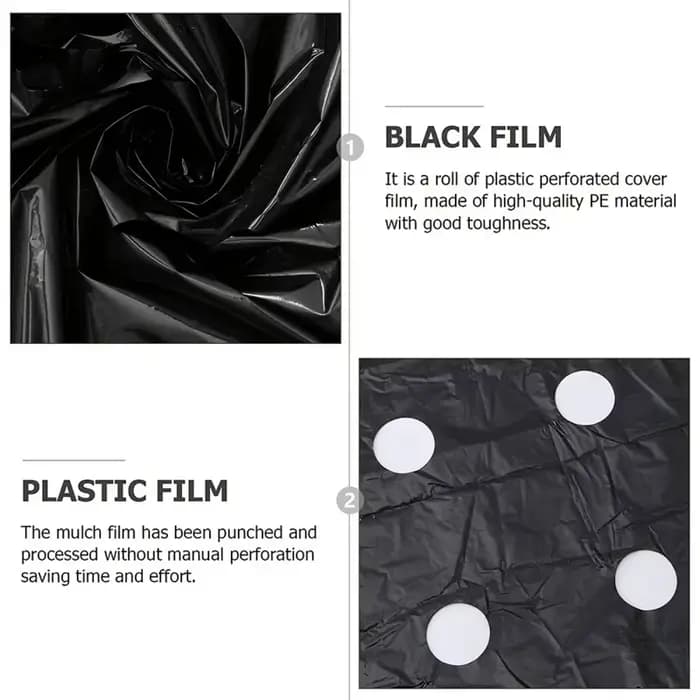 Cultivez vos légumes avec notre MulchFilm en plastique noir de haute qualité – Parfaite pour les serres et la protection des plantes!
