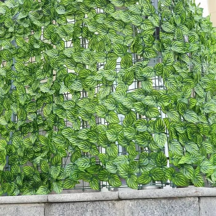 Panneaux de clôture à feuilles vertes artificielles 1M/3M