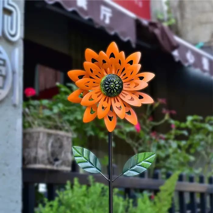 Moulin à vent décoratif rotatif pour jardin