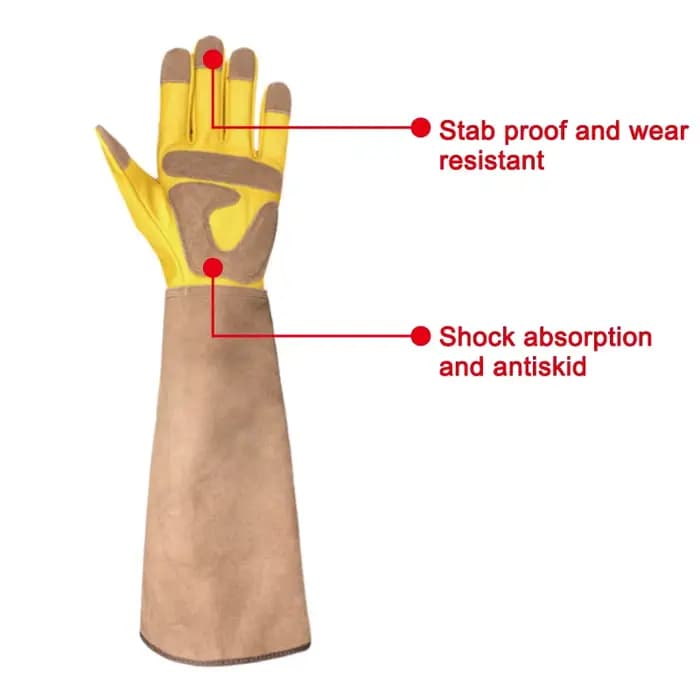 Gants de jardin longs, résistant aux épines