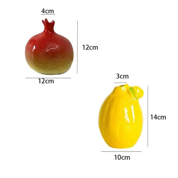 Vase en céramique citron grenade