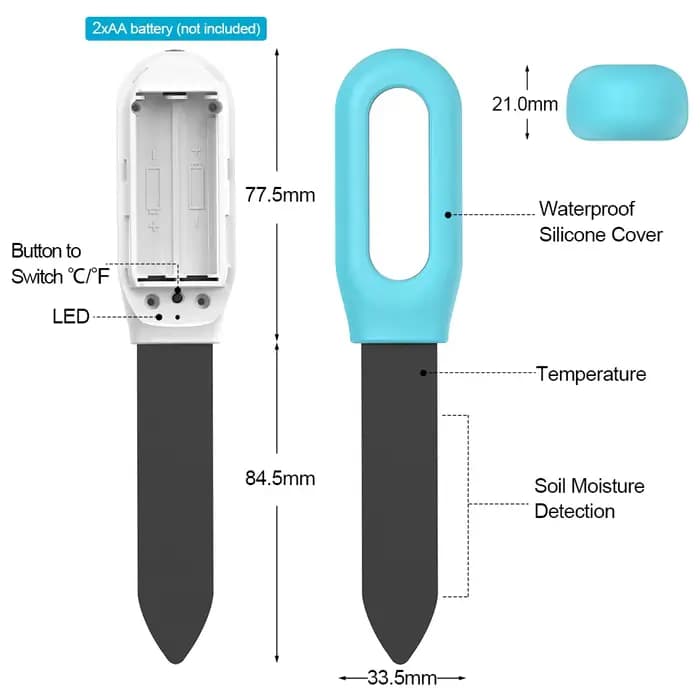 Tuya Zigbee capteur de sol humidité température détecteur d'humidité vie intelligente Assistant à la maison moniteur en temps réel pour plante jardin
