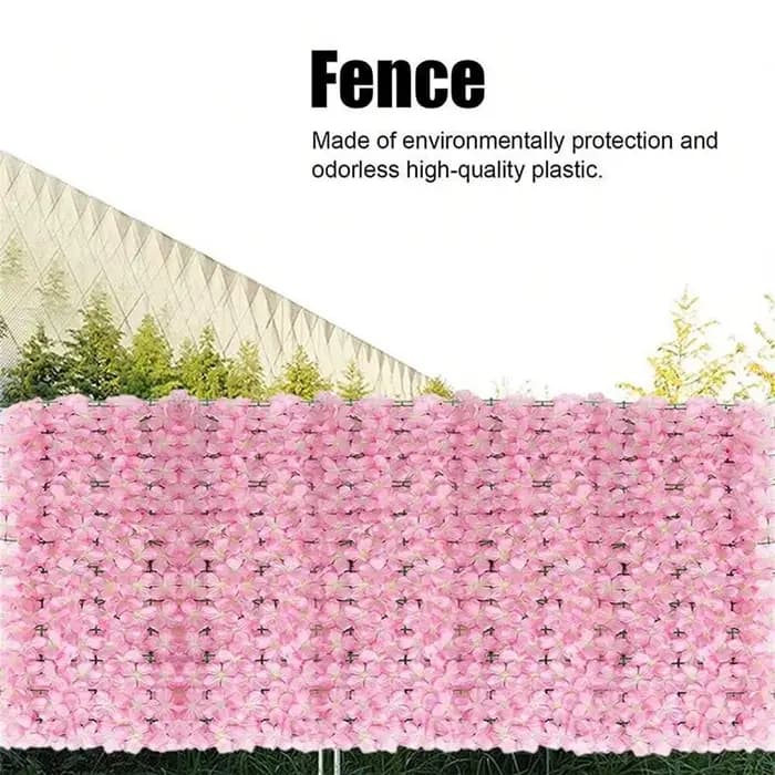 Clôture artificielle extensible avec fleurs