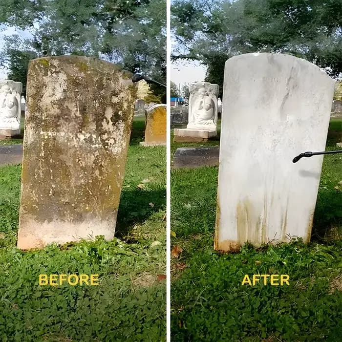Nettoyant pour monuments en pierre, éliminateur de taches et de rouille pour les pierres tombales, et dégraissant pour les sculptures et statues en pierre