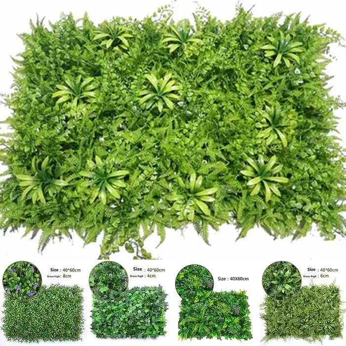Plantes artificielles carrées en plastique