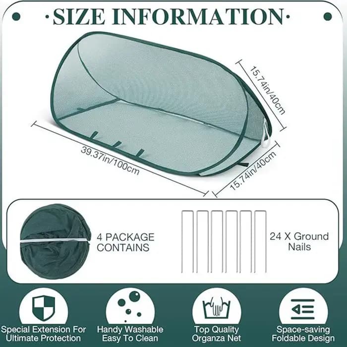 Filet de protection pop-up pour plantes de jardin