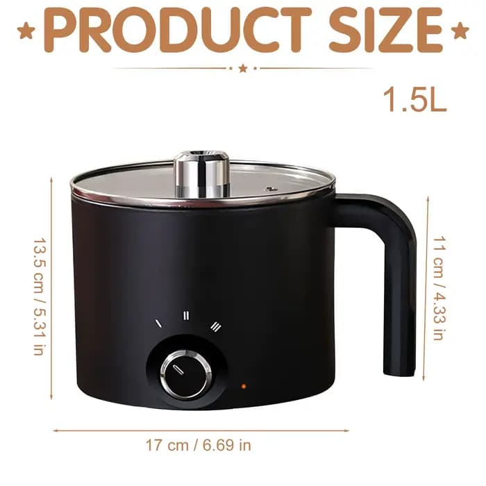 Pot à fondue électrique en acier inoxydable antiadhésif de 1,5 L pour la fabrication de bougies, de savons, de bonbons et de chocolat