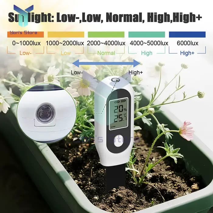 Testeur d'humidité du sol avec écran LCD pour jardin