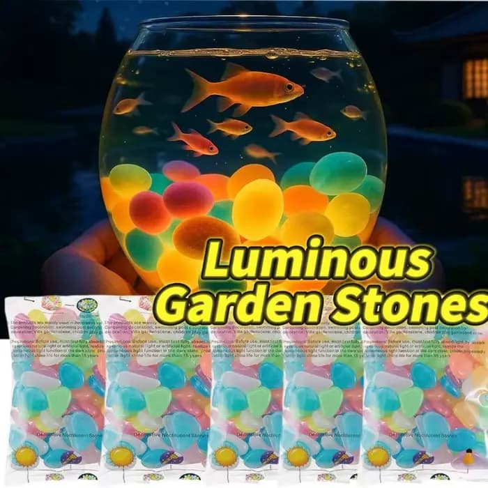 100-500 pièces galets de jardin brillants brillent dans la nuit pierres lumineuses réutilisables Non toxiques