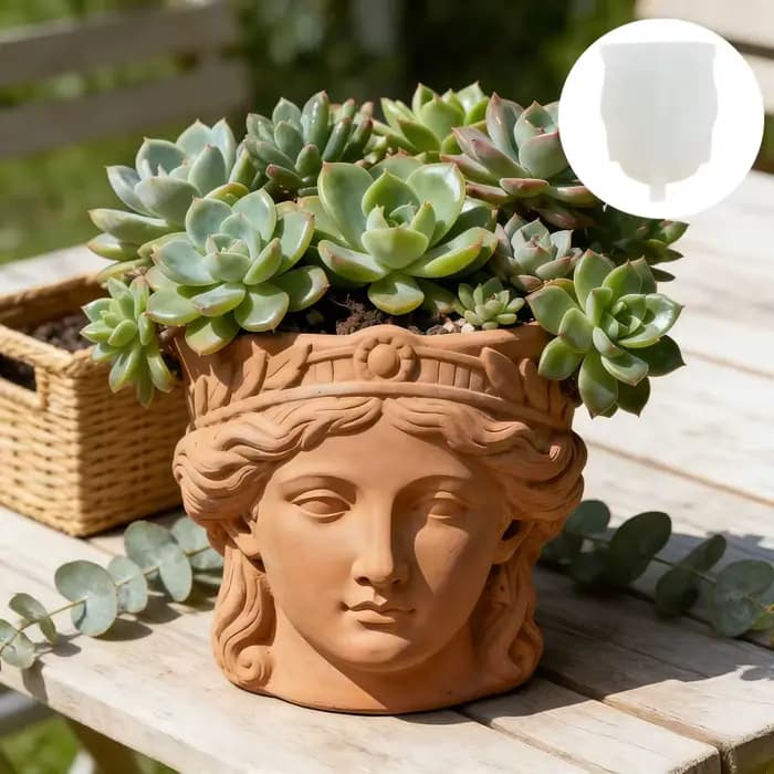 Moule en silicone pour pot de fleurs succulentes