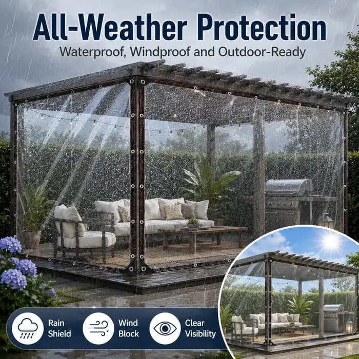 Bâche transparente imperméable pour jardin