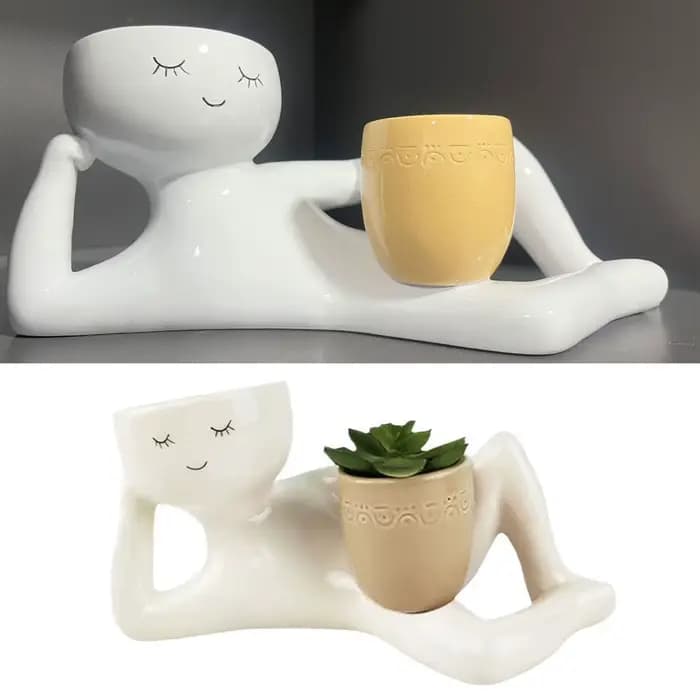 Pot succulent créatif et respirant en résine synthétique