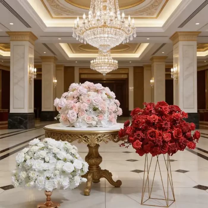 Boules d'hortensia élégantes en forme de Rose