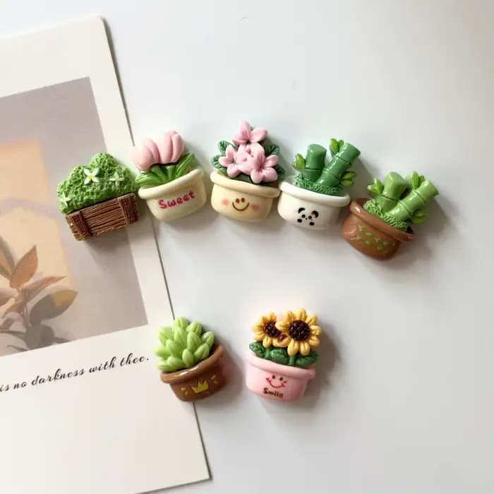 Mini Cactus plante en pot résine réfrigérateur aimant décoration de la maison
