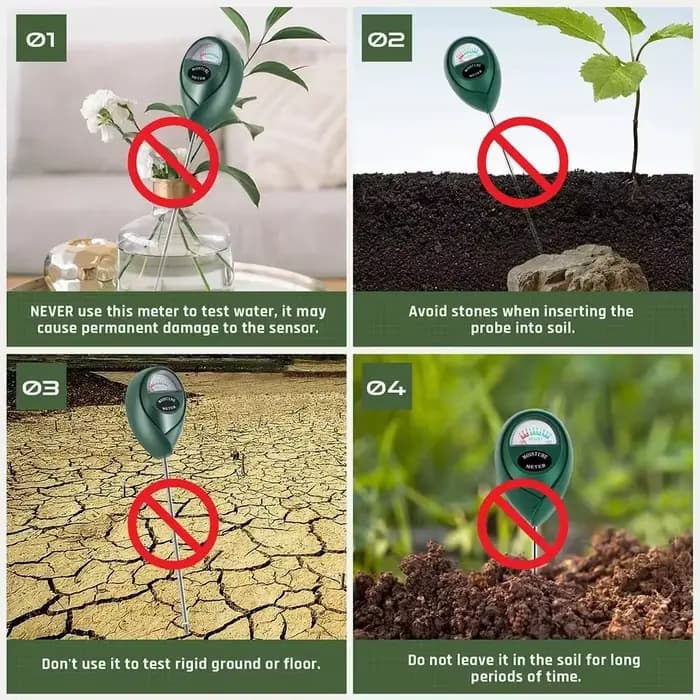 Testeur d'humidité du sol, détecteur d'humidité du sol, hygromètre, outil de mesure pour l'arrosage des plantes, le jardinage à domicile et la culture des fleurs