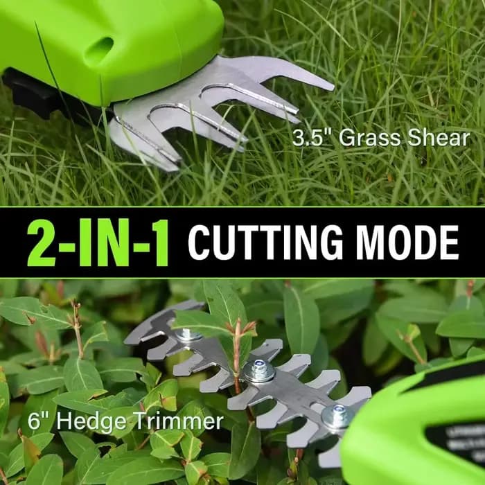 Taille-haie électrique sans fil 2-en-1 rechargeable