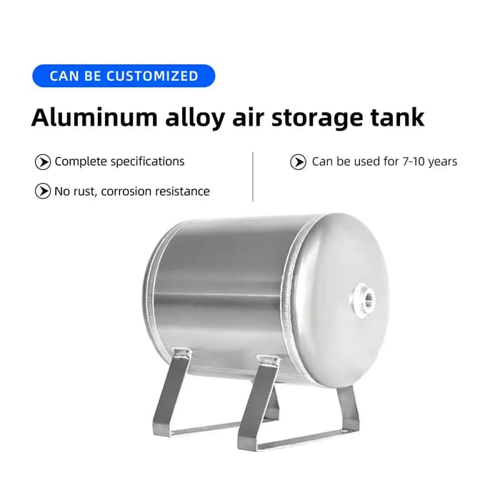 Compresseur d'air miniature horizontal en aluminium de 15 L avec réservoir de stockage d'air en alliage