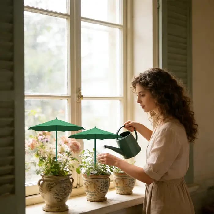 Parasol pour plantes en pot, 3 pièces, protection solaire UV, pour semis et légumes