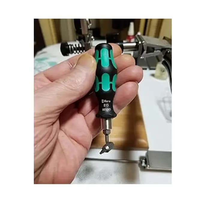 Wera 813 Bits support à main avec poignée de mandrin à dégagement rapide Anti roulement Mini tournevis bitholder outil