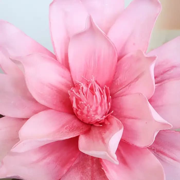 Grande fleur artificielle de magnolia PE rose
