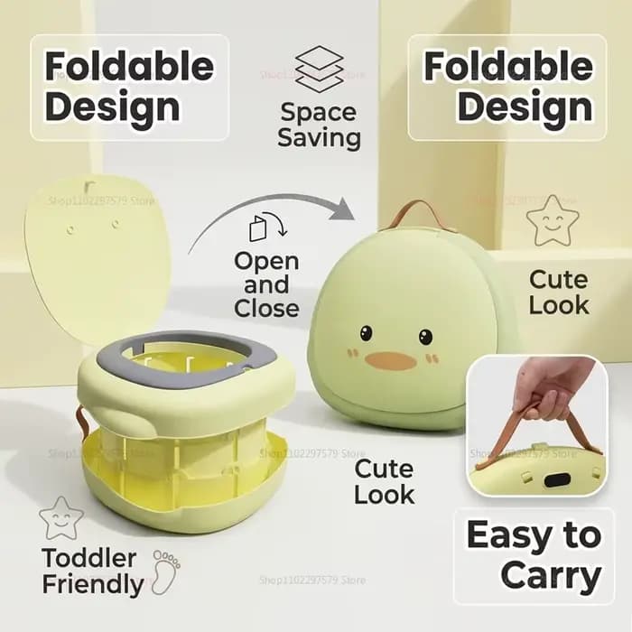 Nouvelle toilette portable pour bébé, pot d'apprentissage pliable, pot de voyage extérieur, siège enfant, pot de voyage pour bébé