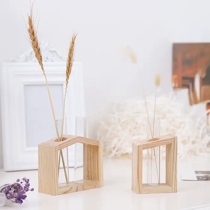 Vase en verre jacinthe transparent