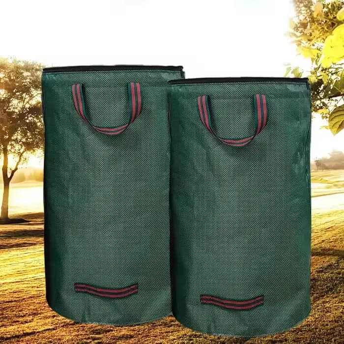 Sac de Jardin Pliable avec Couvercle pour Déchets