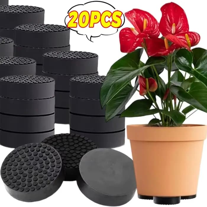 2-20 Pièces Supports de Pot de Fleurs en Caoutchouc Antidérapants pour Terrasse