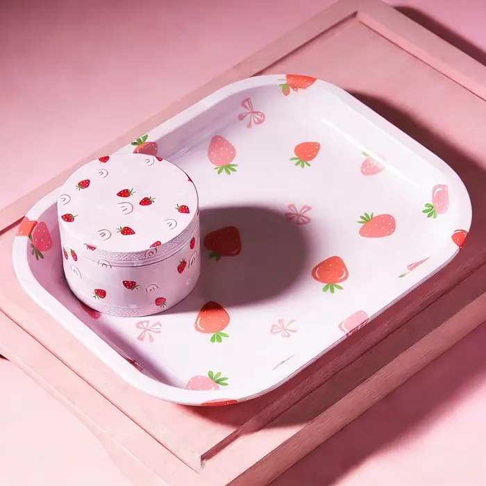 Broyeur de livres et plateau roulant rose 1/2 pièces