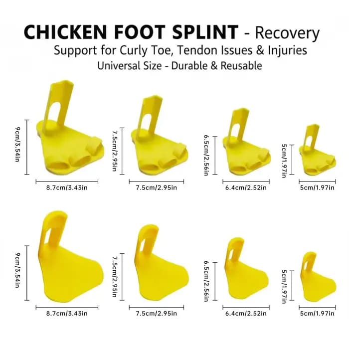 4 pièces Attelles professionnelles réglables et réutilisables pour pattes de poulet et de canard, légères et durables, séparateurs de pattes de volaille, usage vétérinaire