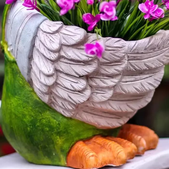 Pot de fleur créatif de canard de couple