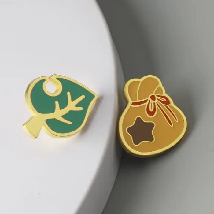 Broches de croisement d'animaux, branche mignonne, feuille, sac à main, vêtements, épingle à revers, Badge, bijoux, cadeau pour les Fans de jeux