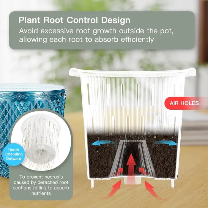 Lot de 2 pots auto-arrosants de 5
