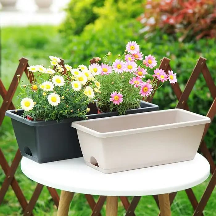 Pot de culture de légumes d'intérieur avec trou de drainage au fond et corde absorbante