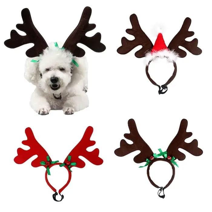 Produit habillé de renne, accessoires pour chiot et chaton, Costume, décorations de noël, bandeau pour chien et chat, fournitures pour animaux de compagnie, couvre-chef