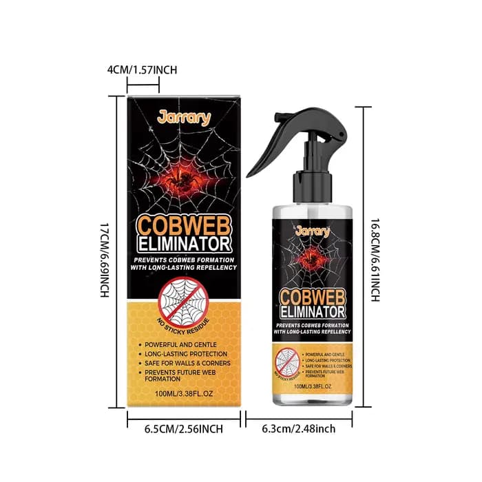 Spray répulsif anti-araignées longue durée 100 ml – Prévient la formation de toiles d'araignées – Liquide