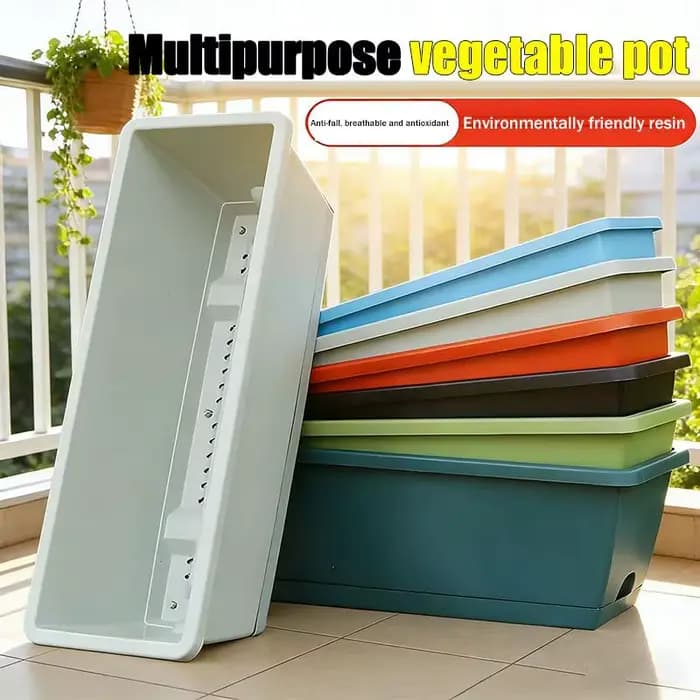 Pot de culture de légumes d'intérieur avec trou de drainage au fond et corde absorbante