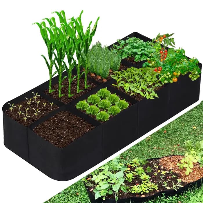 Bacs de culture surélevés en tissu pour plantes