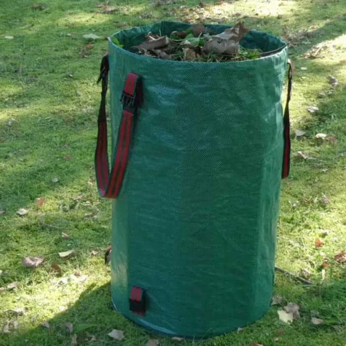 Sac à déchets de jardin 120-300 L Grande capacité Sacs réutilisables Sac à feuilles étanche Poubelle à mauvaises herbes