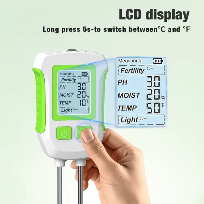 Testeur de sol numérique LCD 3/5 en 1