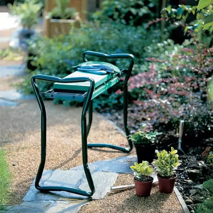 Siège de jardin pliant à genoux avec coussin à genoux épais et large