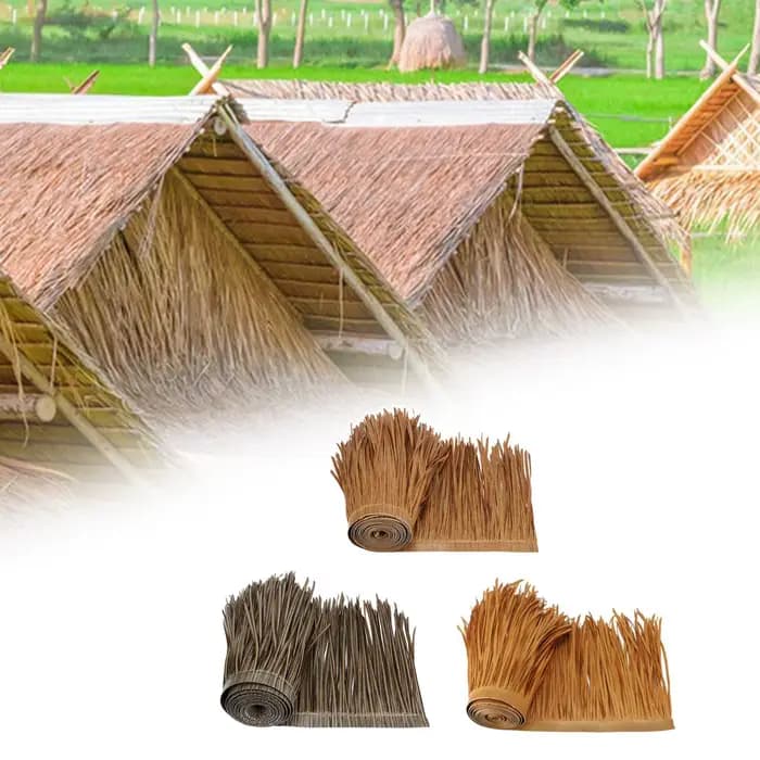 Rouleau de chaume synthétique imitation palmier pour toiture